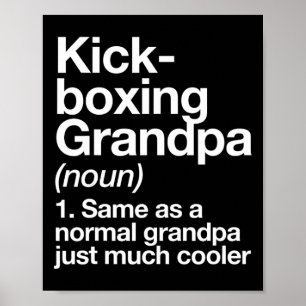 Affiche Définition de grand-père de kickboxing drôle de sp