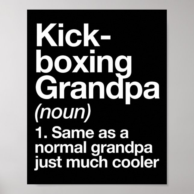 Affiche Définition de grand-père de kickboxing drôle de sp (Devant)