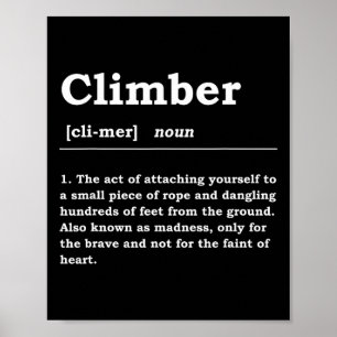 Affiche Définition de grimpeur Nom Boulderin Grimpeur de r
