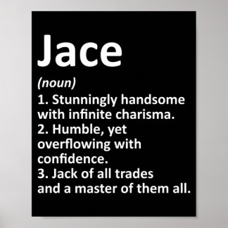 Affiche Définition de Jace Nom Personnalisé Anniversaire D