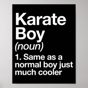 Affiche Définition de Karaté Boy drôle arts martiaux