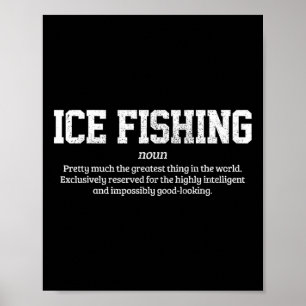 Affiche Définition de la pêche sur glace Cadeau drôle de p