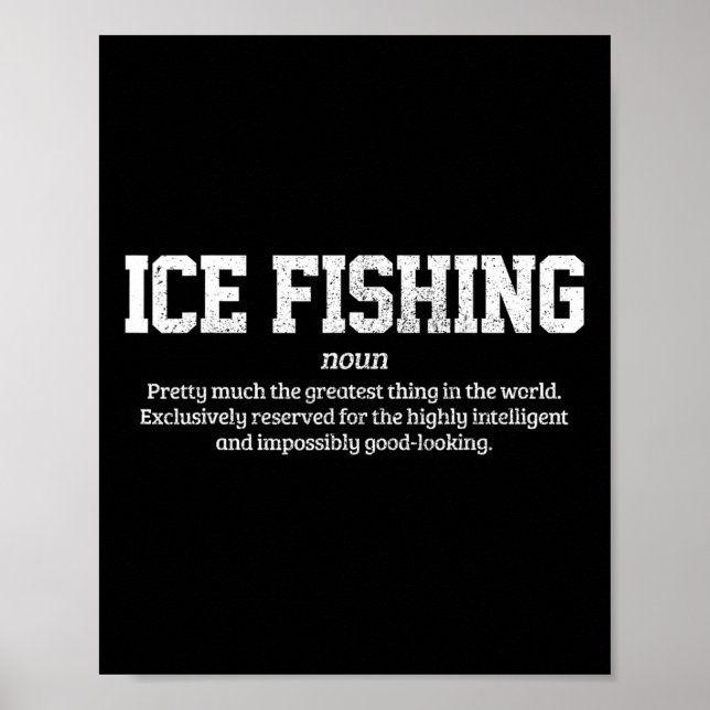 Affiche Définition de la pêche sur glace Cadeau drôle de p (Devant)
