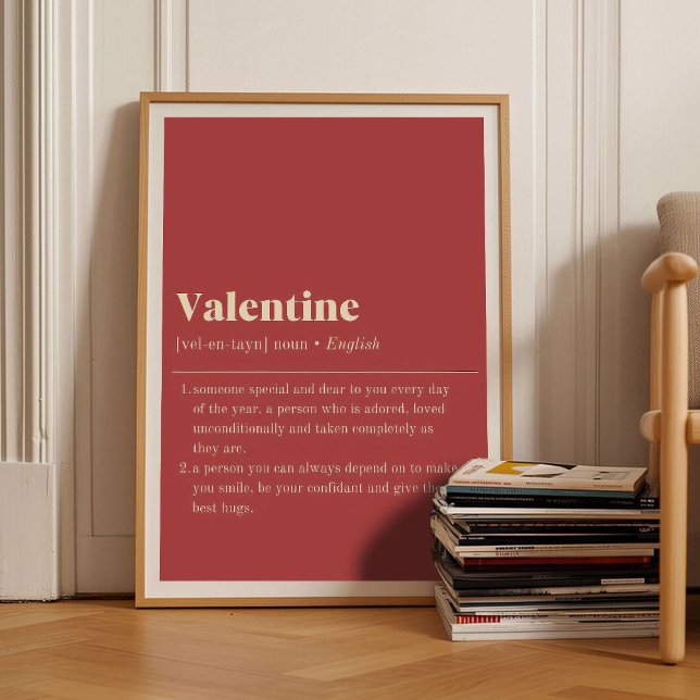 Affiche Définition de la Saint-Valentin imprimable Roma de (Créateur téléchargé)