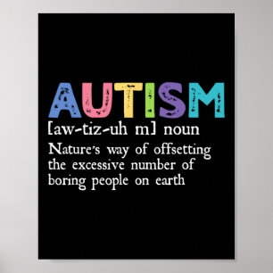 Affiche Définition de l'autisme Sensibilisation à l'autism