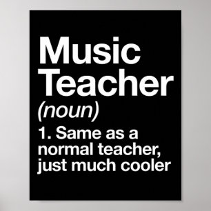 Affiche Définition De L'Enseignant De Musique S'Amuser Ret