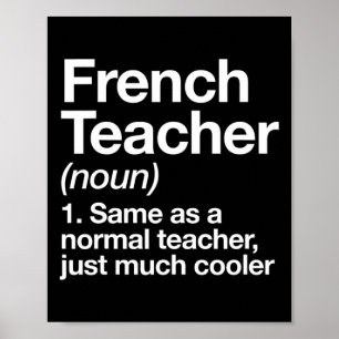 Affiche Définition De L'Enseignant Français Fun Byter To S