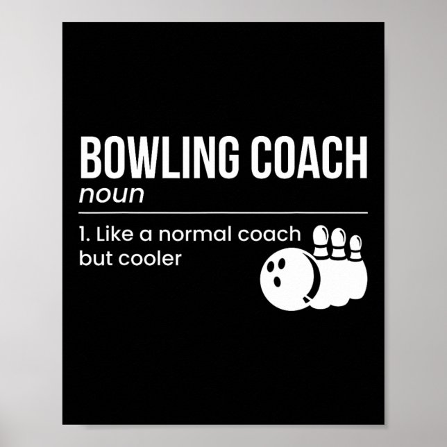 Affiche Définition de l'entraîneur de Bowling (Devant)