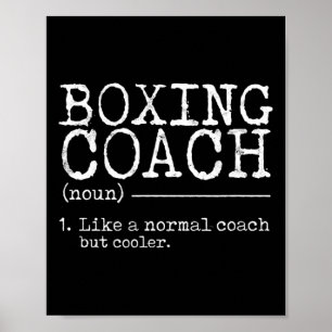 Affiche Définition de l'entraîneur de boxe - Drôle