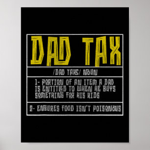 Affiche Définition de l'impôt sur le père Hommes Fête des
