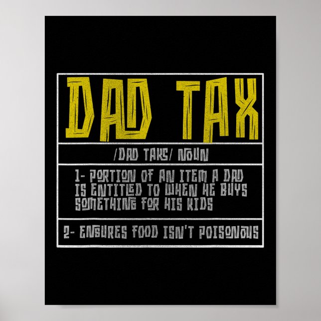 Affiche Définition de l'impôt sur le père Hommes Fête des  (Devant)