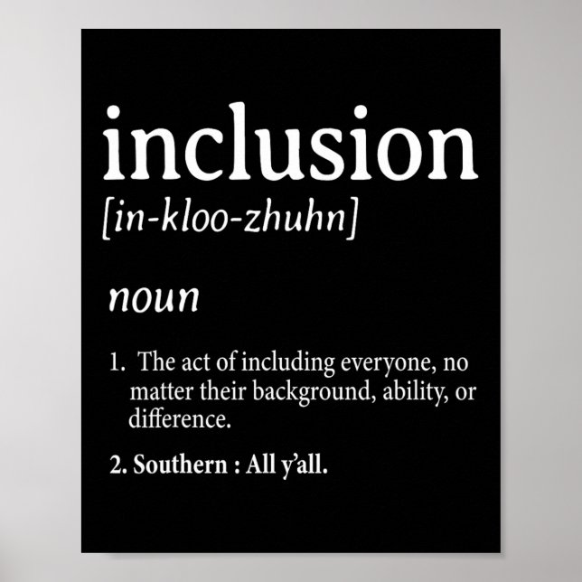 Affiche Définition de l'inclusion  (Devant)
