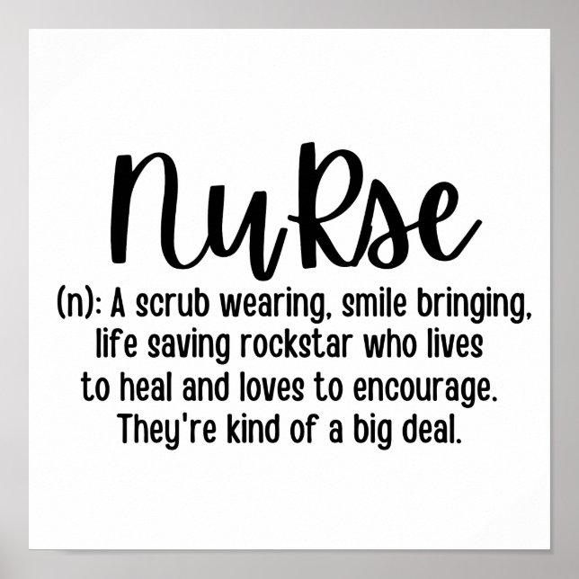 Affiche Définition de l'infirmière (Devant)