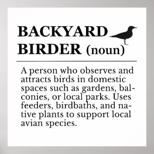 Affiche Définition de l'observateur de jardin - Ornitholog