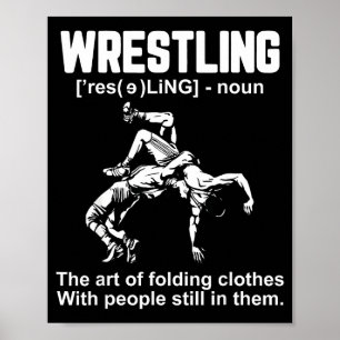 Affiche Définition de lutte drôle L'art de plier le linge