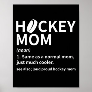 Affiche Définition de Maman de Hockey Joueuse de Hockey su