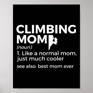 Affiche Définition de Maman Grimpeuse Meilleure Maman Grim