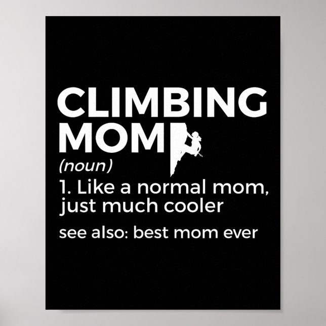 Affiche Définition de Maman Grimpeuse Meilleure Maman Grim (Devant)