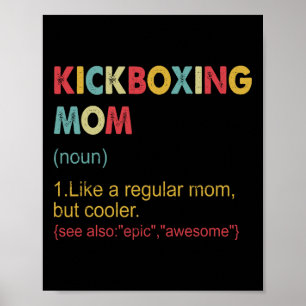 Affiche Définition de mère de kickboxing femmes art martia