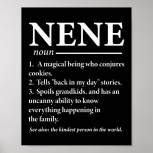 Affiche Définition de Nene Grand-mère drôle