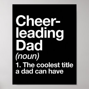 Affiche Définition de papa de cheerleading drôle de sports