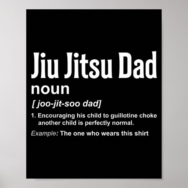 Affiche Définition de Papa Jiu-Jitsu BJJ Jiu-Jitsu Brésili (Devant)