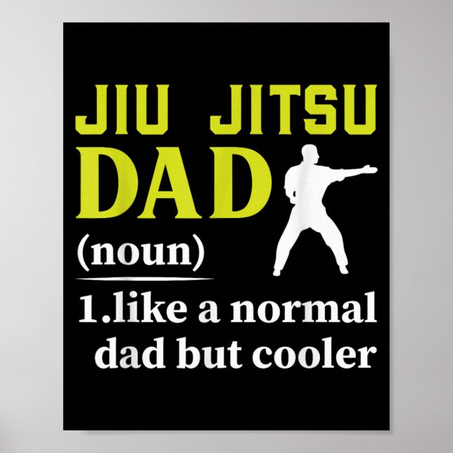 Affiche Définition de papa Jiu Jitsu drôle de père de comb (Devant)
