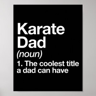 Affiche Définition de papa karaté Funny Sports Arts martia