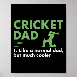 Affiche Définition de papa sportif Cricket