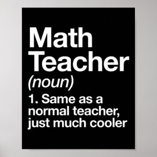 Affiche Définition de professeur de mathématiques drôle By
