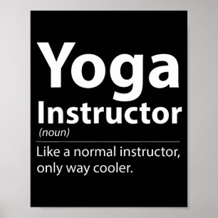 Affiche Définition de professeur de yoga cool Amateur de y
