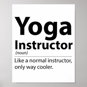 Affiche Définition de professeur de yoga cool Funny Yoga L