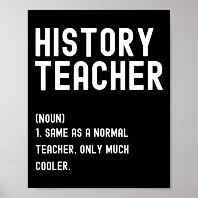 Affiche Définition de professeur d'histoire Premier jour d (Devant)