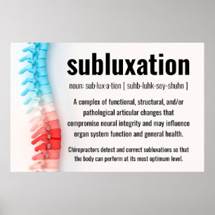 Affiche Définition de subbluxation Chiropratique