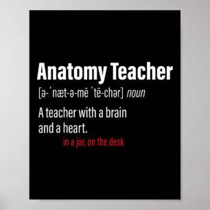 Affiche Définition d'enseignant d'anatomie Enseignants de