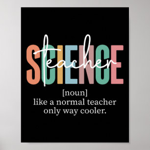 Affiche Définition d'enseignant de science drôle pour femm