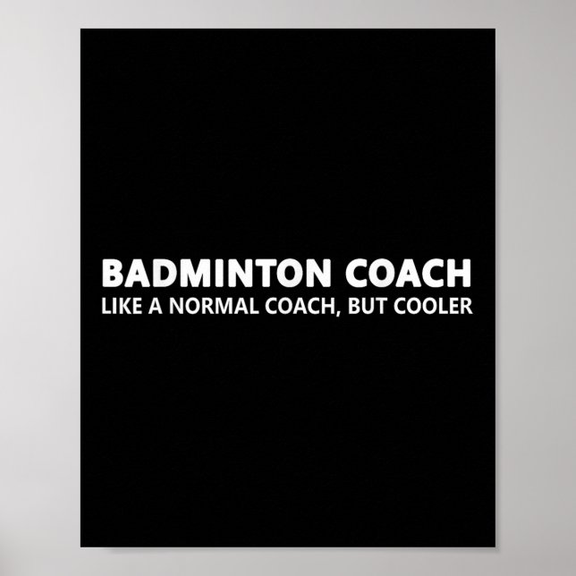 Affiche Définition d'entraîneur de badminton drôle Entraîn (Devant)
