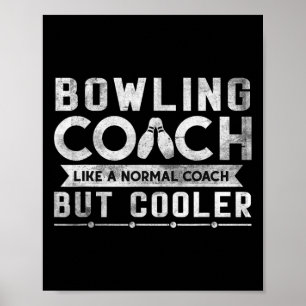Affiche Définition d'entraîneur de bowling drôle Entraîneu