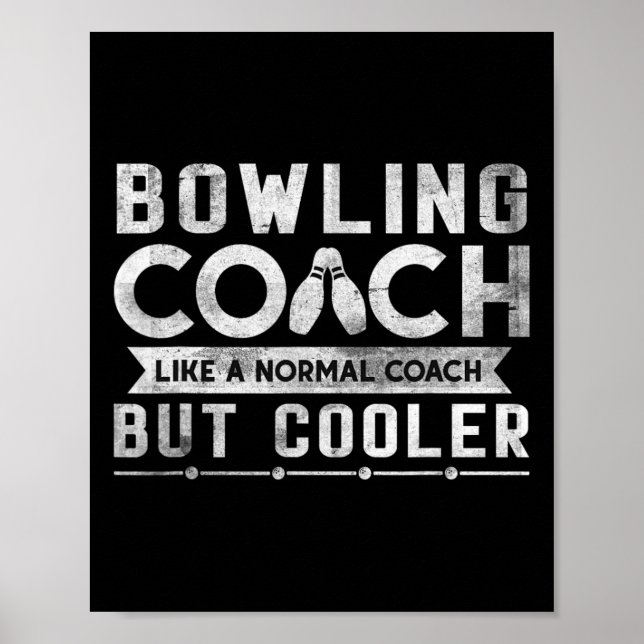 Affiche Définition d'entraîneur de bowling drôle Entraîneu (Devant)