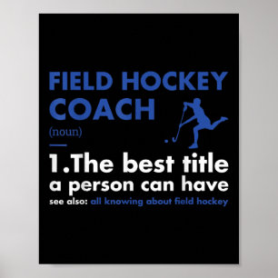Affiche Définition d'entraîneur sportif Hockey sur gazon 