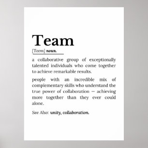 Affiche Définition d'équipe – La puissance de la collabora