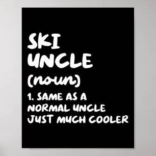 Affiche Définition d'oncle de ski Ski Fun Sports drôle