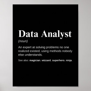 Affiche Définition drôle d'analystes de données