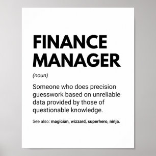 Affiche Définition drôle de directeur financier spécialist