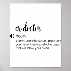 Affiche Définition drôle de ER Doctor