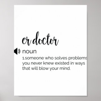 Affiche Définition drôle de ER Doctor