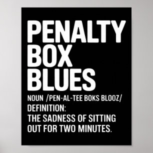 Affiche Définition drôle de hockey sur glace Boîte de péna