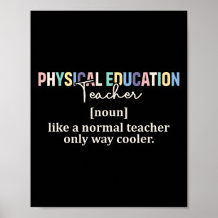 Affiche Définition drôle de professeur d'éducation physiqu