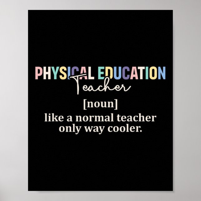 Affiche Définition drôle de professeur d'éducation physiqu (Devant)