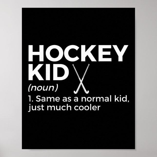 Affiche Définition drôle d'enfant de hockey sur gazon  (Devant)